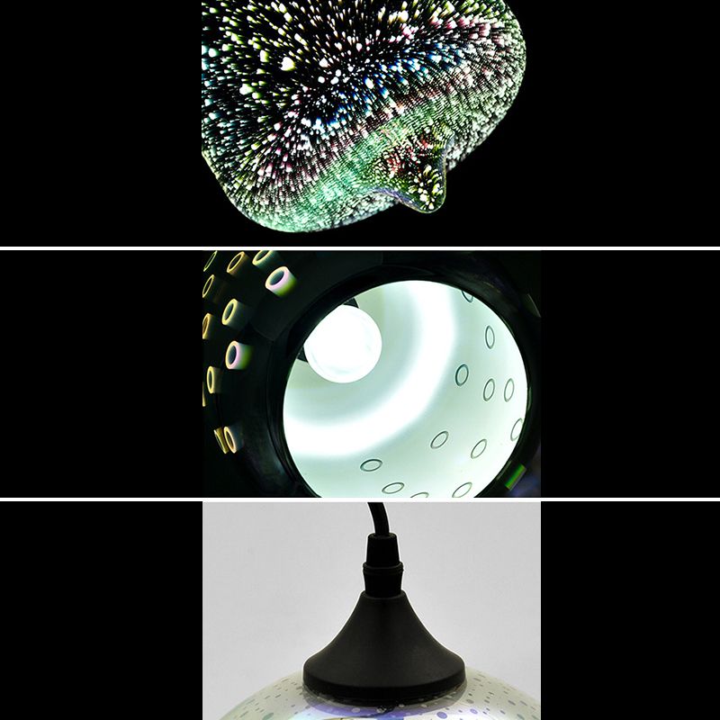 Modernista 1 bulbo de vidrio Kit de luz de vidrio blanco