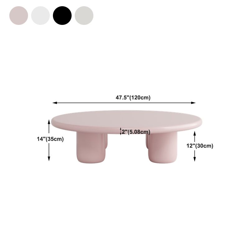 Scandinavian 4 Legs Coffee Table Round 1 Single Cocktail Table