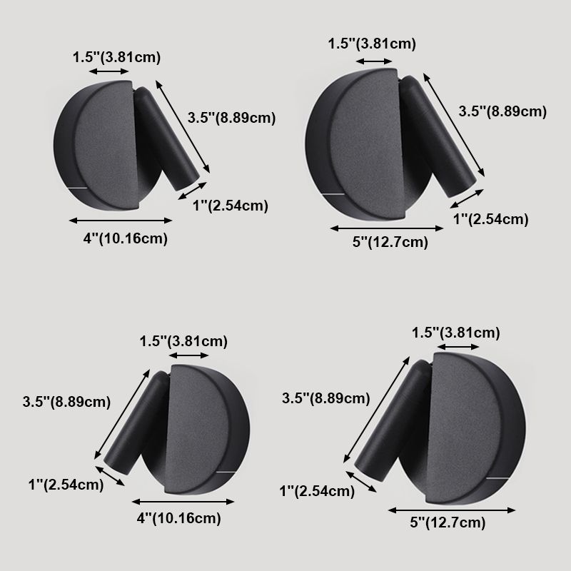 Nordic Style Metal Wall Light Simple Geometry Rotatable Led Wall Lamp for Living Room