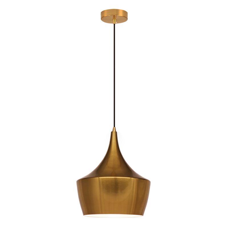 Gouden gearceerde hanglampverlichtingsarmatuur moderne stijl metalen hangend plafondlicht voor eetkamer