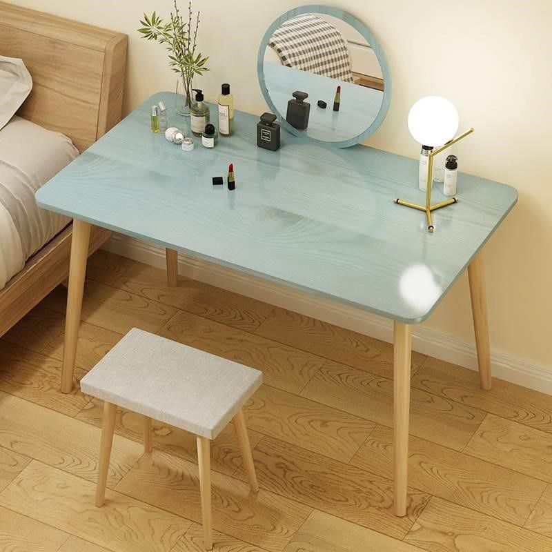 Contemporary Bedroom Makeup Vanity Desk Straight Feet Vanity Dressing Table