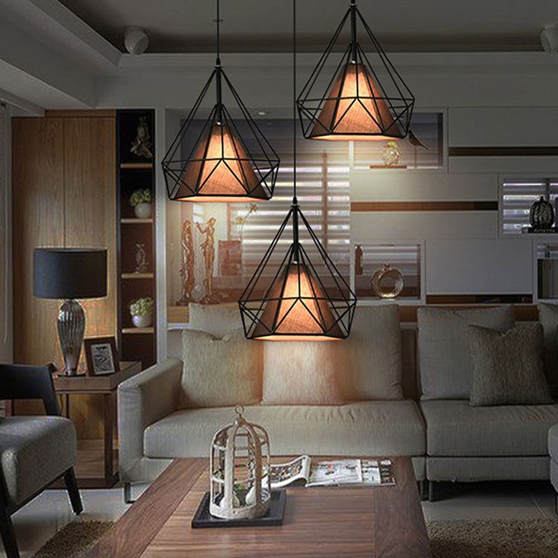 3-lichts geometrische multi hanger light armatuur industrieel metaal multi-pending
