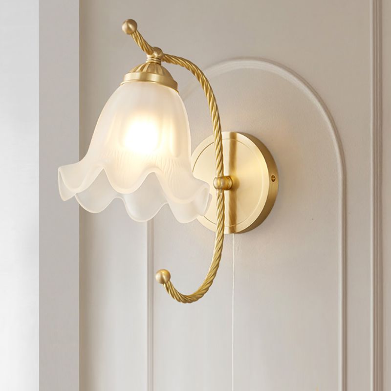 Modern Wall Light Sconce Vintage Glass Wall Light Fixture for Bedroom