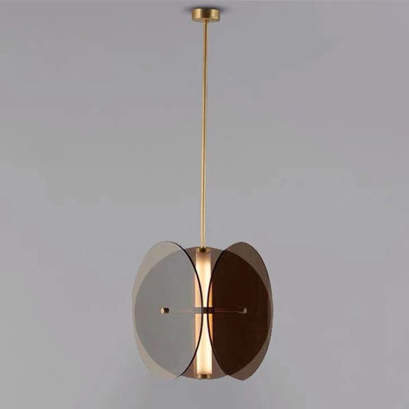 1 luminaire léger suspendu de plafond en verre postmoderne pour restaurant