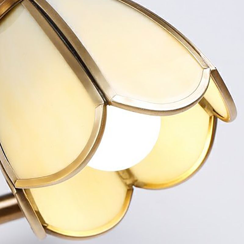 Luce frontale a specchio moderna semplice luce vanità con tonalità di vetro per bagno