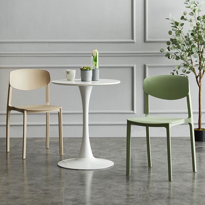 Minimalist Opening Back Dining Side Chair Kitchen Plastic Dining Side Chair