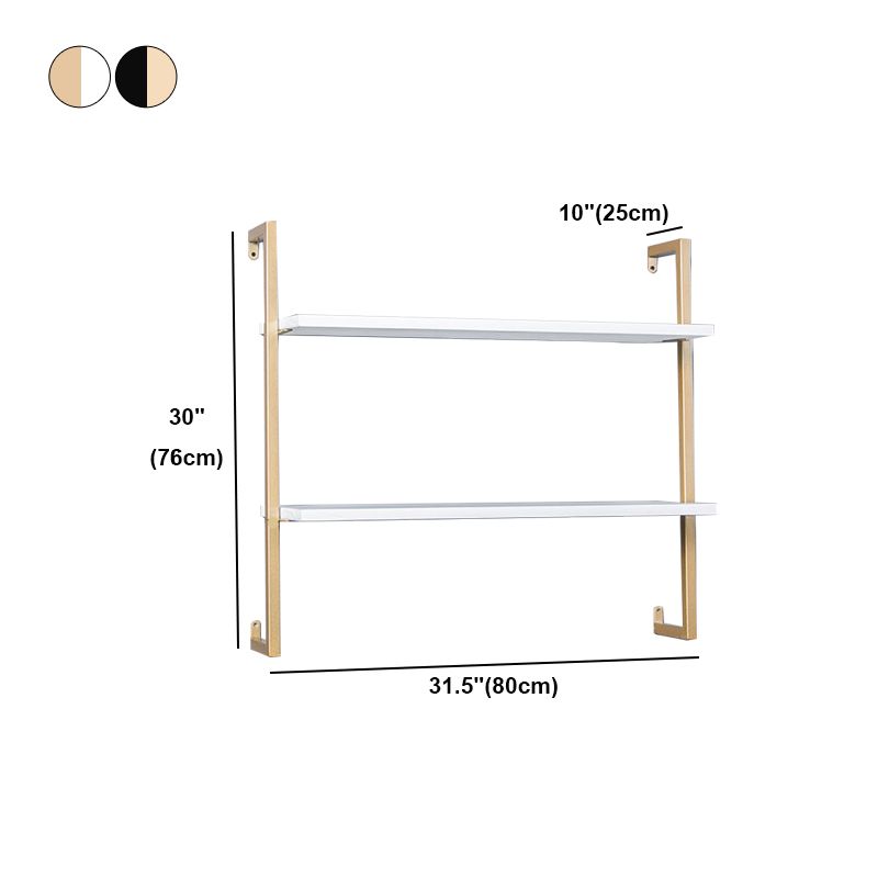 Contemporary Wall Unit Bookcase Metal Frame Pine Wood Shelf Bookshelf