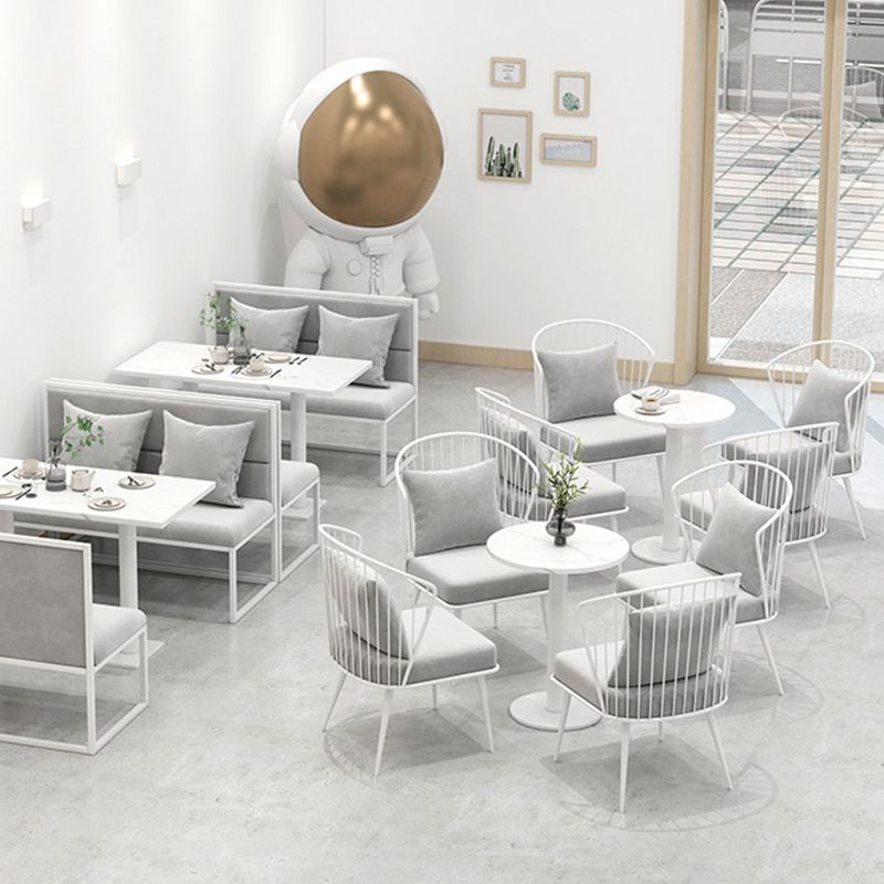 Metal Kitchen Dining Chairs Windsor Back Arm Chairs in White
