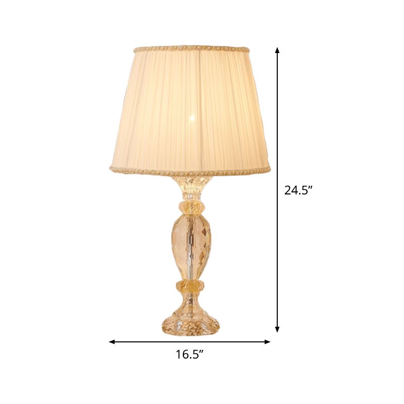 1 Pocage de tête de la tête Éclairage d'éclairage de lecture en cristal à facettes contemporaines en beige