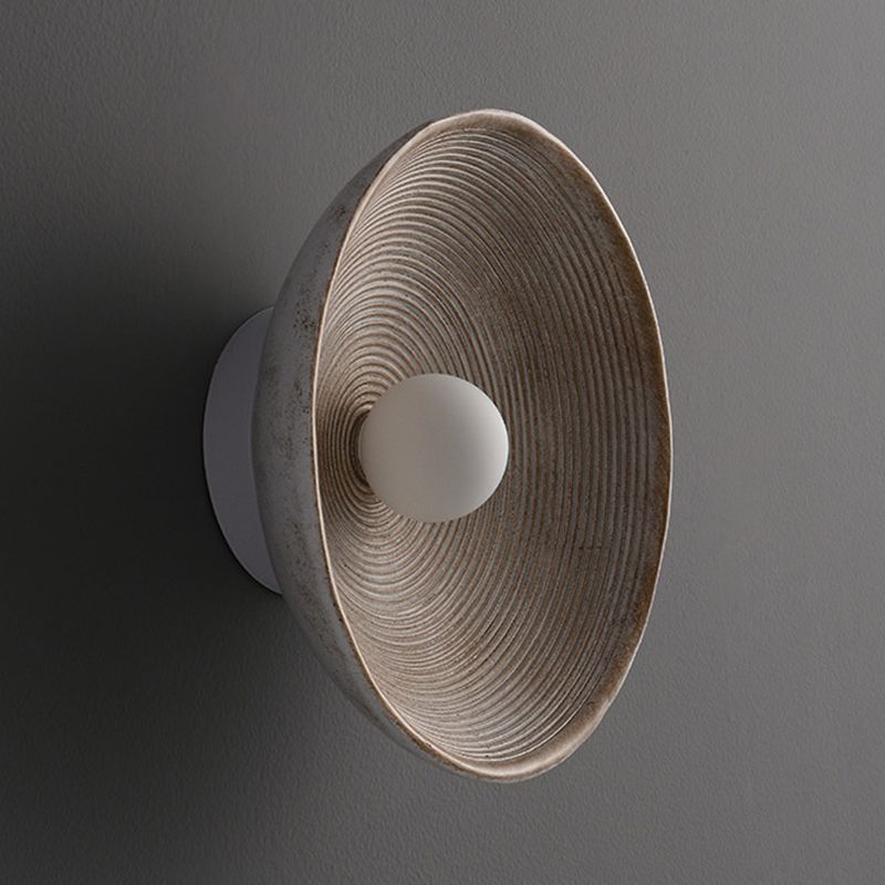 Nordic Style Wall Light Dome Shape Wall Lamp with Glass Shade for Bedroom