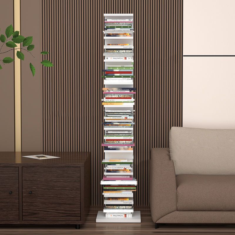 Closed Back Bookshelf Contemporary Style Invisible Bookcase for Study Room and Office