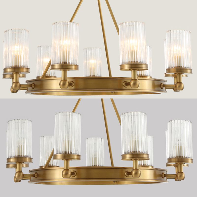 9-lights helder glas kroonluchter hanglamp moderne stijl cirkelvormige hanglampverlichting armaturen