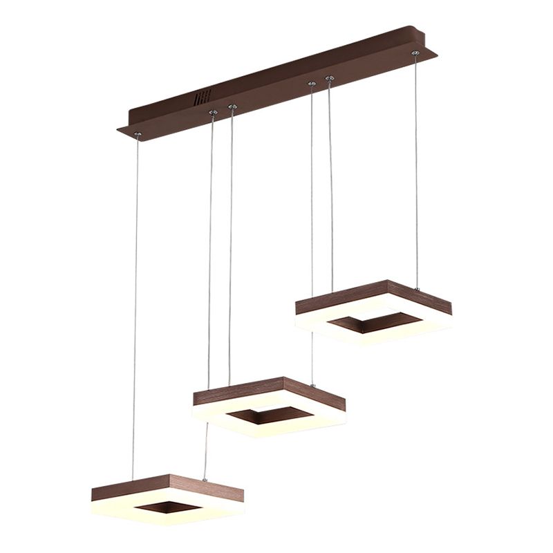 Loop-förmige Acryl 3-Licht-Anhänger Minimalismus LED Hängende Beleuchtung für Esszimmer