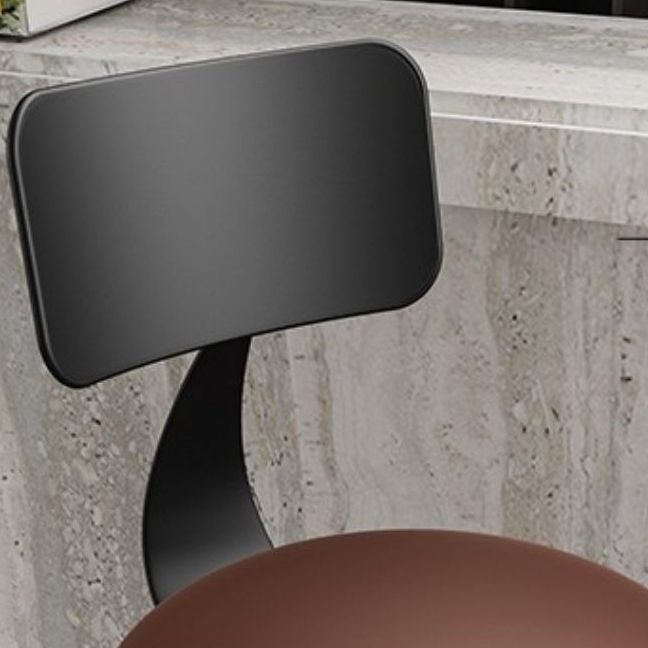 Industrial Armless Backrest Counter Stool Iron Dining Room Bar Stool with Pedal