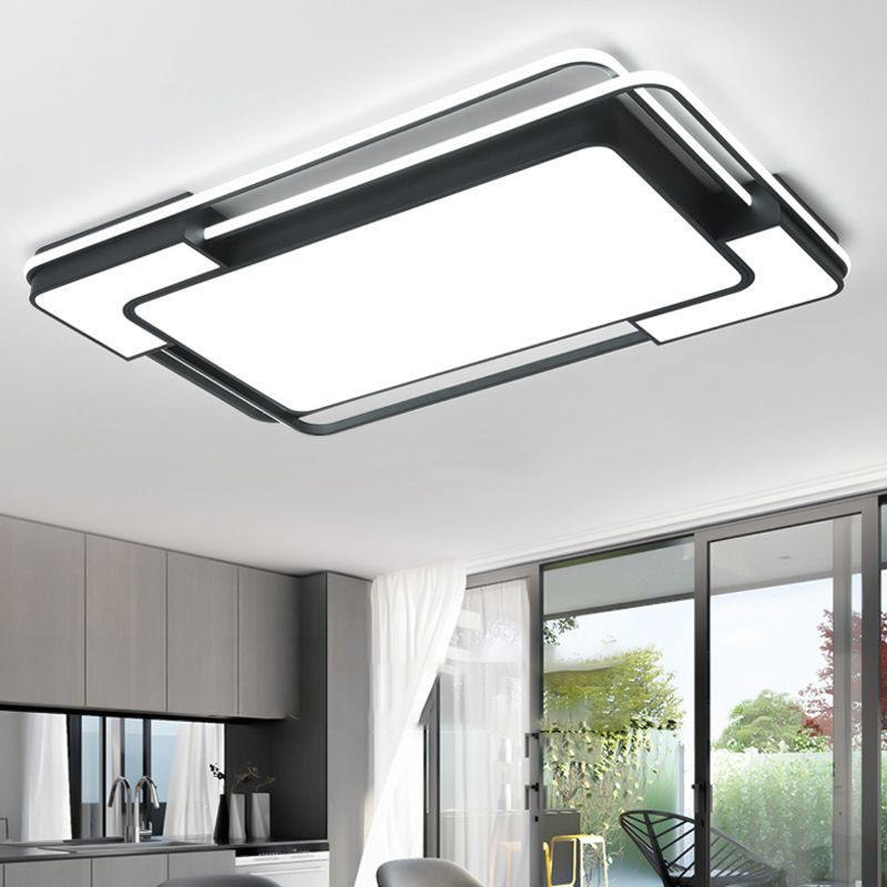 Zwart-wit moderne stijl plafondlamp Geometrie Design Inbouwlamp voor slaapkamer