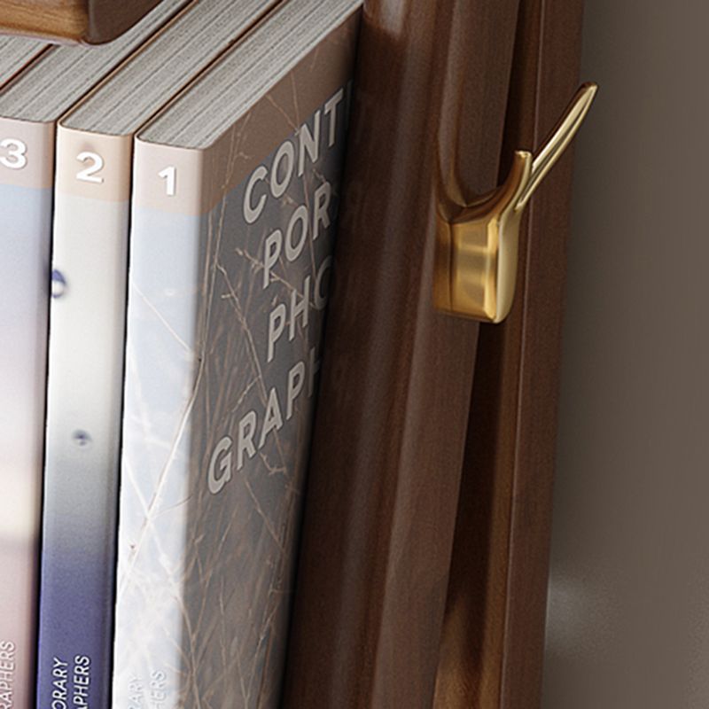 Modern Style Bookshelf Open Back Vertical Wooden Bookcase for Study Room