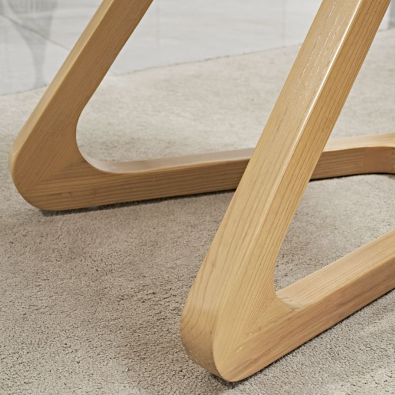 Solid Wood Abstract Table Round Scandinavian Living Room End Table