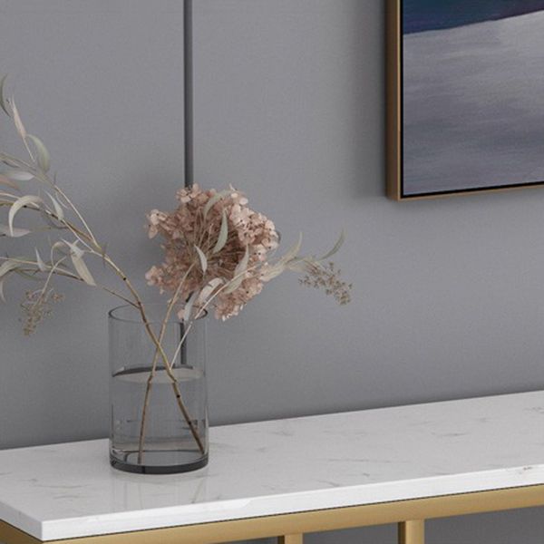 Glam Console Accent Table Antique Finish Rectangle Console Table