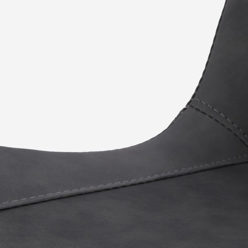 Faux Leather Dining Chairs Modern Style Side Chair with Black Legs