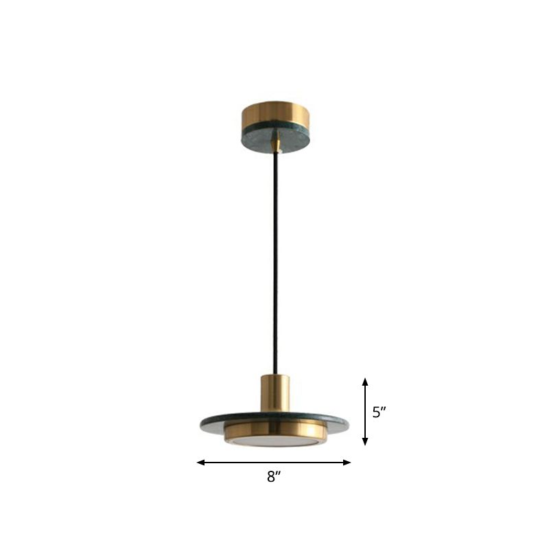 Luce appesa al coperchio in pentola marmo post-moderno marmo 1 ristorante lampada a sospensione a sospensione