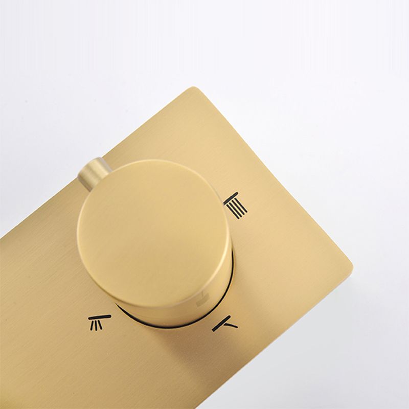 Modern Shower System Brass Temperature Control Fixed Shower Head Shower Combo