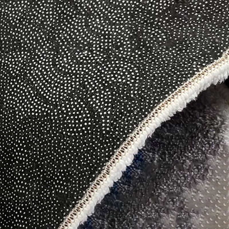 Black Modern Rug Polyester Abstract Color Piece Rug Washable Rug for Living Room