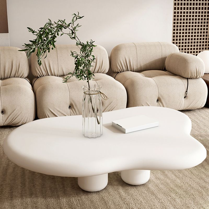 11.81" Tall Scandinavian Style Cocktail Table 4 Legs Coffee Table