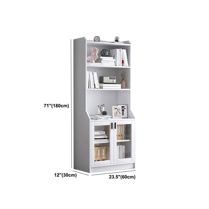 Contemporary Style Standard Bookshelf 11.8-Inch Wide Engineered Wood Bookcase for Home