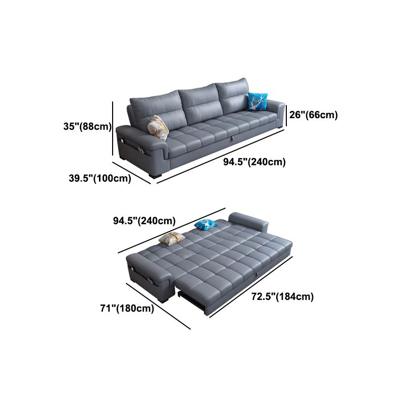 Tufted Back Faux Leather Stain-Resistant Furniture Sectionals