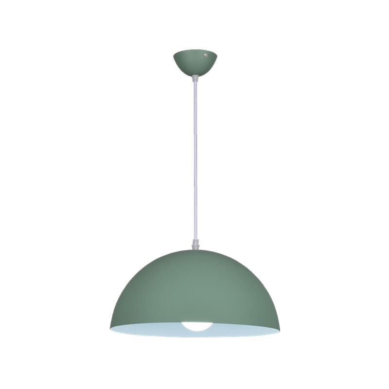 Metal Bowl Shade Hanging Lights Modern Macaron Style 1 Light Hanging Mount Fixture for Supermarket