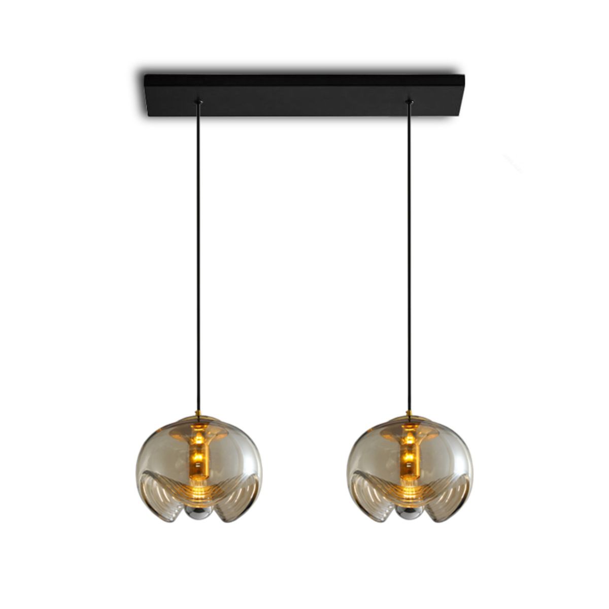 Spherical Shape Hanging Light Modern Style Glass Multi Light Hanging Lamp for Living Room