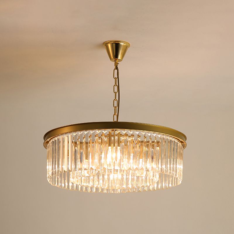 Lampada rotonda nera/oro Lampada Minalismo Crystal 4/12/16 Bulbi Restaugale Bidone del soffitto