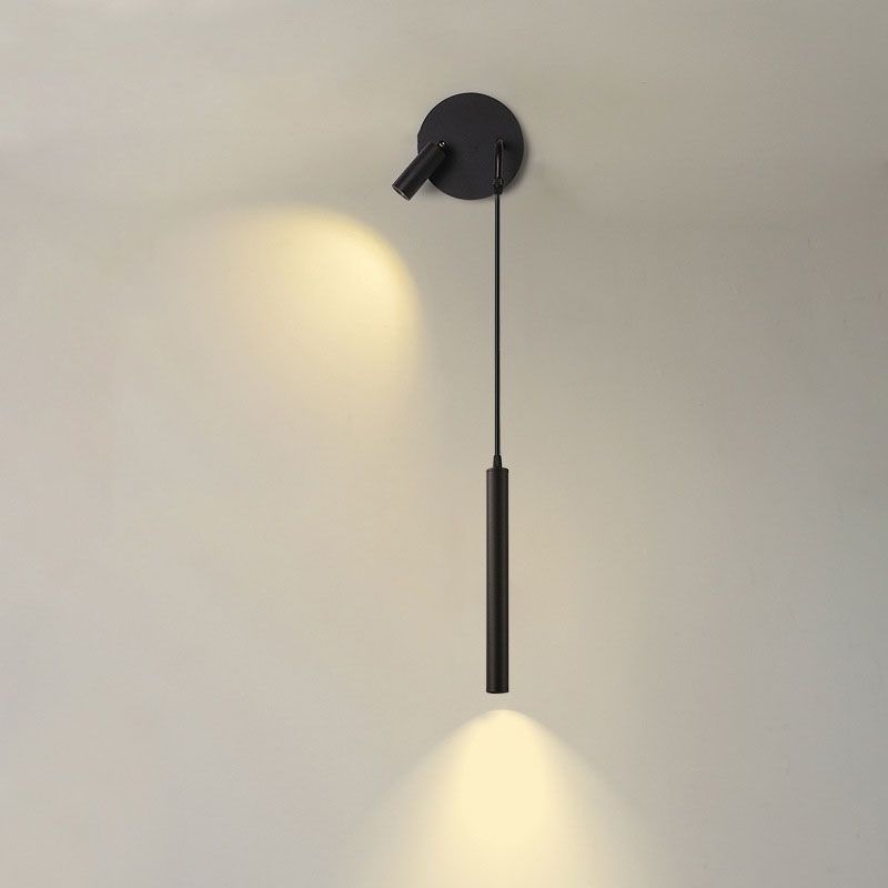 Modern Creative LED Wall Light Metal Geometric Wall Lamp in Black
