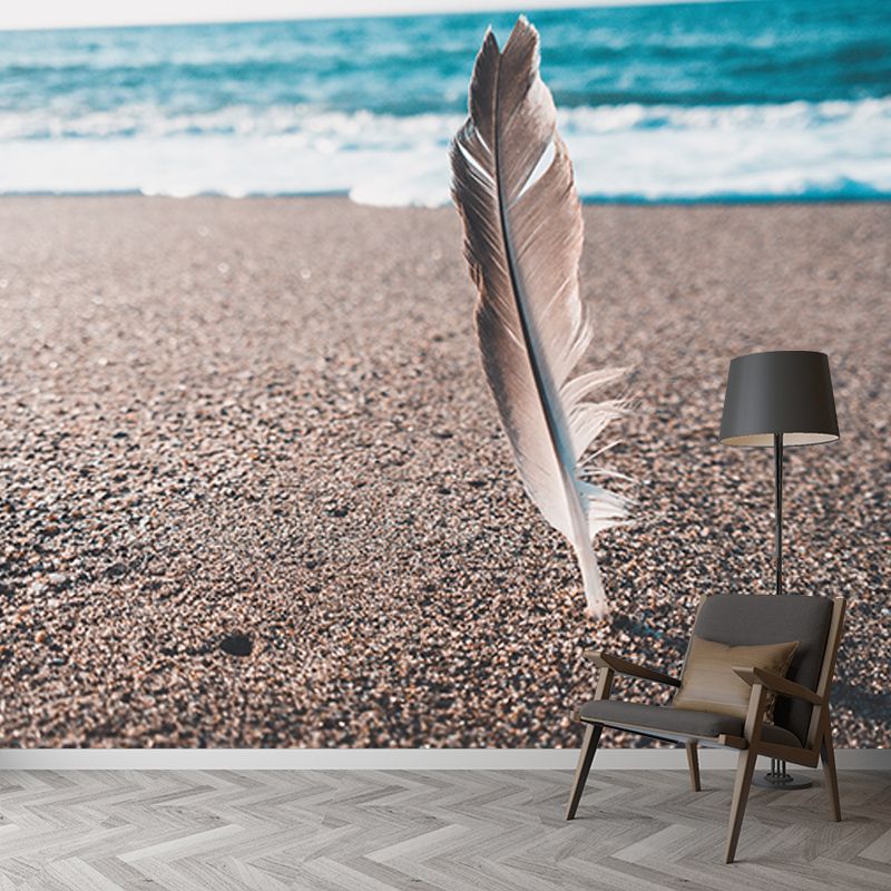 Photography Environment Friendly Mural Wallpaper Soft Feathers Bedroom Wall Mural