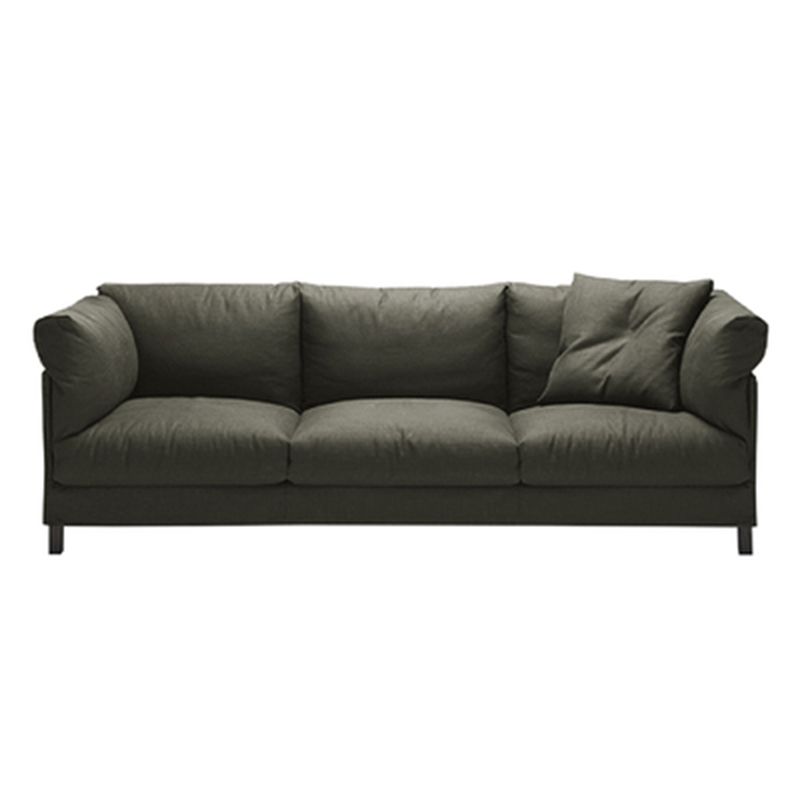 82.67" W x 32.67" D x 32.67" H Contemporary Standard Square Arm Sofa for Living Room