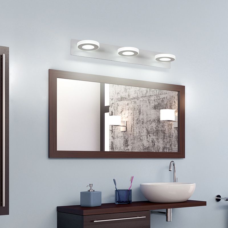 Forma a forma di cerchio Light Freeture Vanity Style Modern Vanity Mirror Light per il bagno