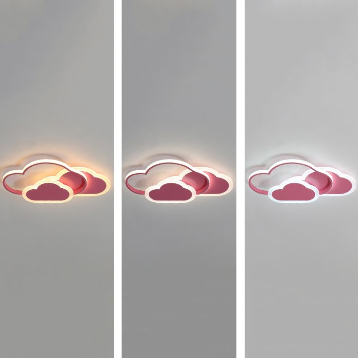 3 Lights Geometric Flush Mount Light Modern Style Metal Flush Mount Lamp