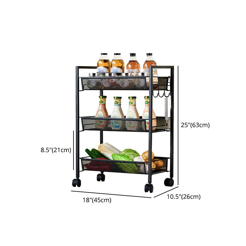 Contemporary Geometric Bookshelf Open Back Bookcase with Wheels