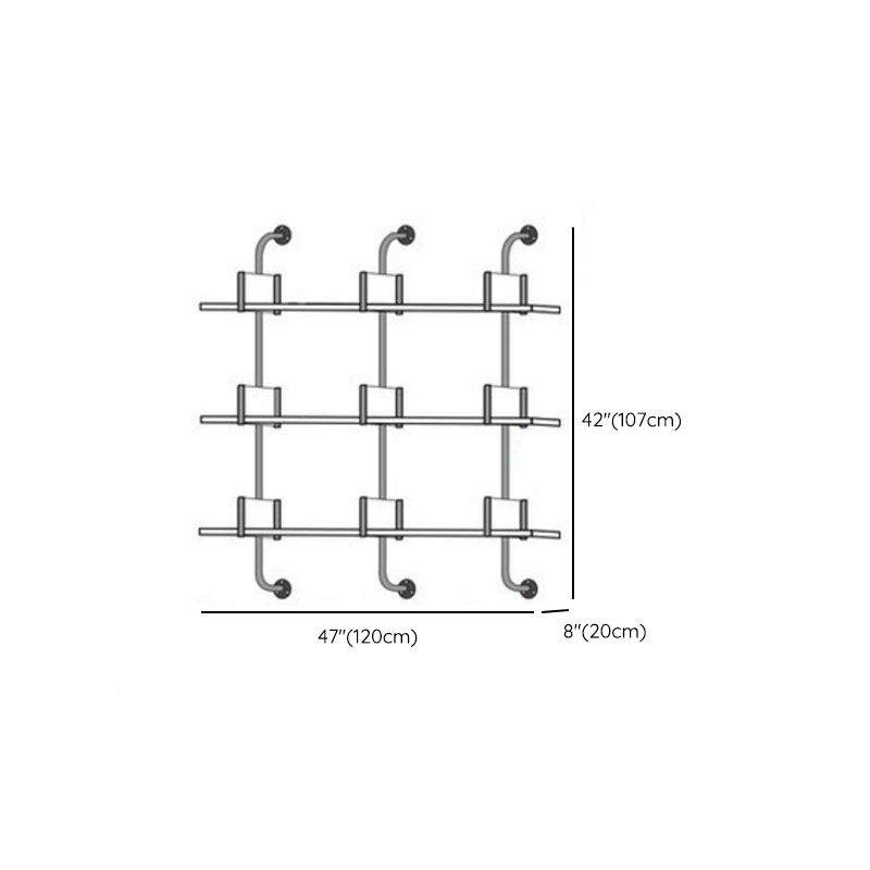 Glam Engineered Wood Bookshelf Floating White Closed Back Bookcase
