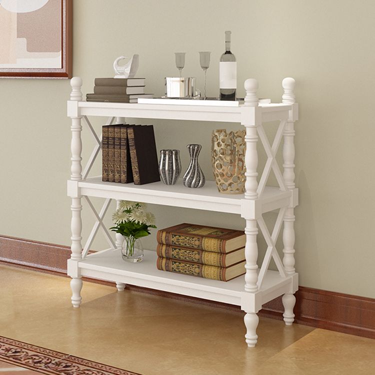 Rectangle Open Bookcase Modern Solid Wood Storage Bookshelf for Home