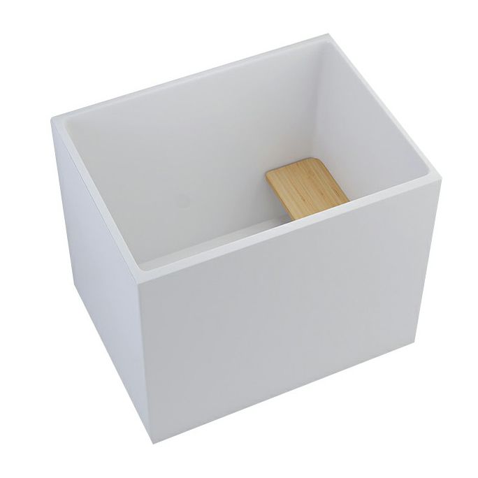 Soaking Acrylic Bathtub Antique Finish Rectangular Flat Bottom Bath Tub