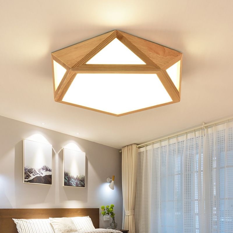 El Pentagono moderno de la madera de montaje de la luz de montaje de la madera de montaje de la madera del techo de