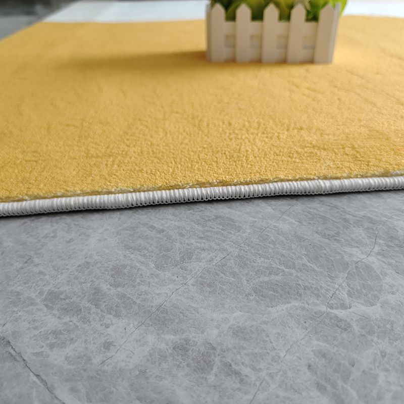 Simple Carpet Nordic Orange Tone Carpet Polyester Stain Resistant Carpet for Home Decor