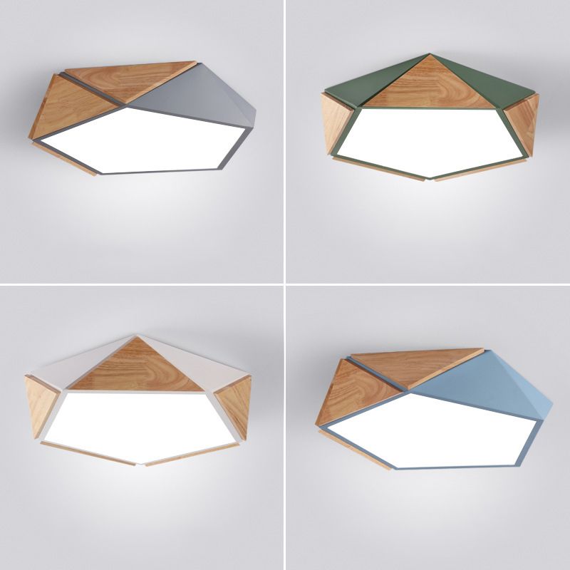Luminaires encastrés géométriques Luminaire encastré en bois moderne