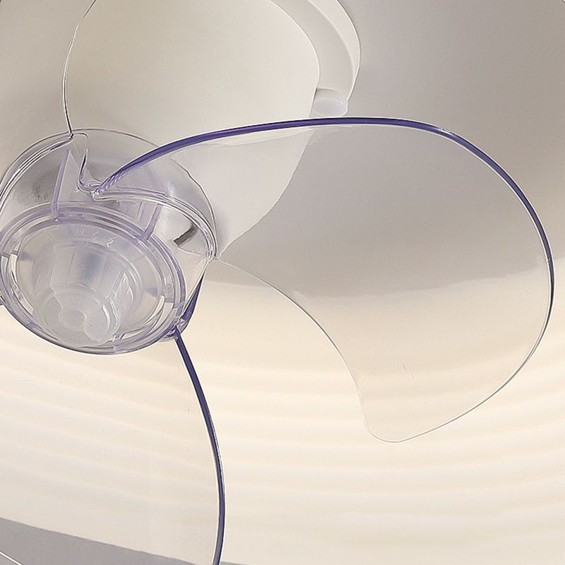 3-Blade White Ceiling Fan Modernism LED Fan with Light for Home
