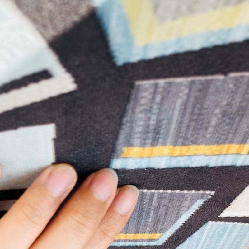 Geometric Polyester Indoor Rug Modern Patchwork Area Rug Polyester Carpet for Living Room