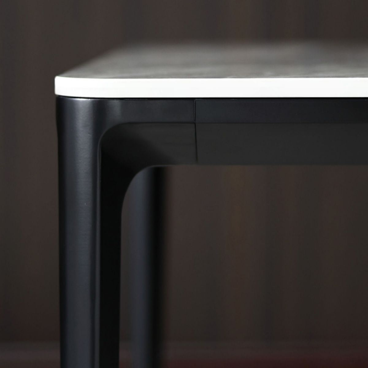 Modern Style Sintered Stone Dining Table Gray Rectangle Table with 4 Legs