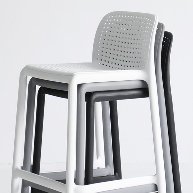 Modern Style Bar-stool Plastic Counter Bar Stool with Plastic Legs for Restaurant