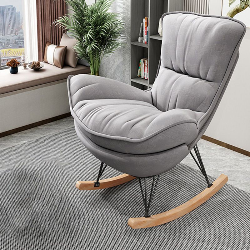 Modern Indoor Nursery Sofa Rocking Chair Living Room Rocking Chair with Ottoman