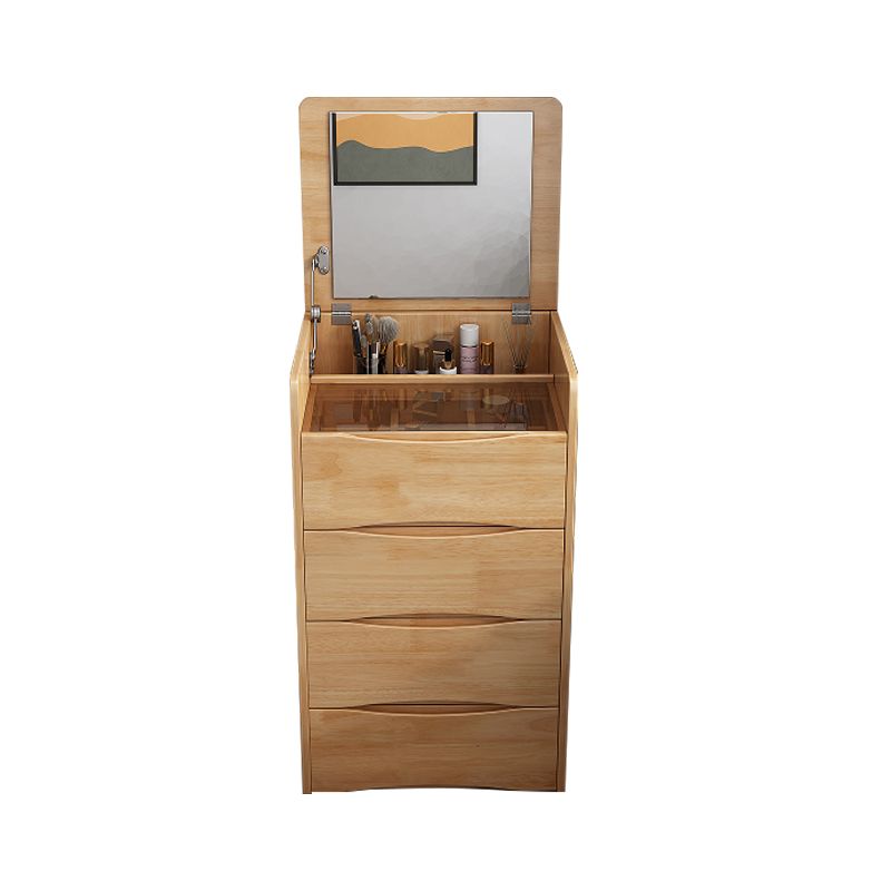 Contemporary 3 Drawer & Jewelry Vanity Desk Wood Makeup Vanity Desk